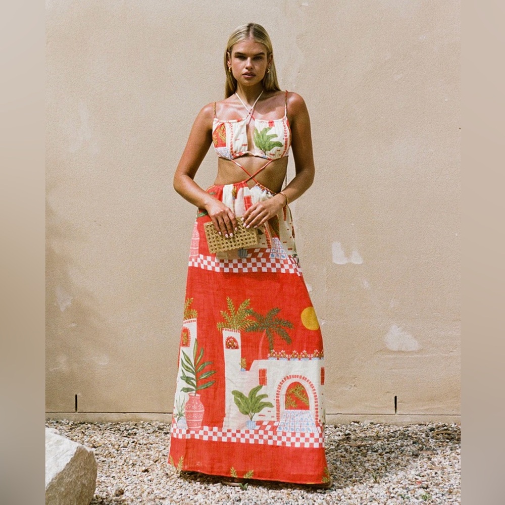 SABO Fiora dress- Vista red